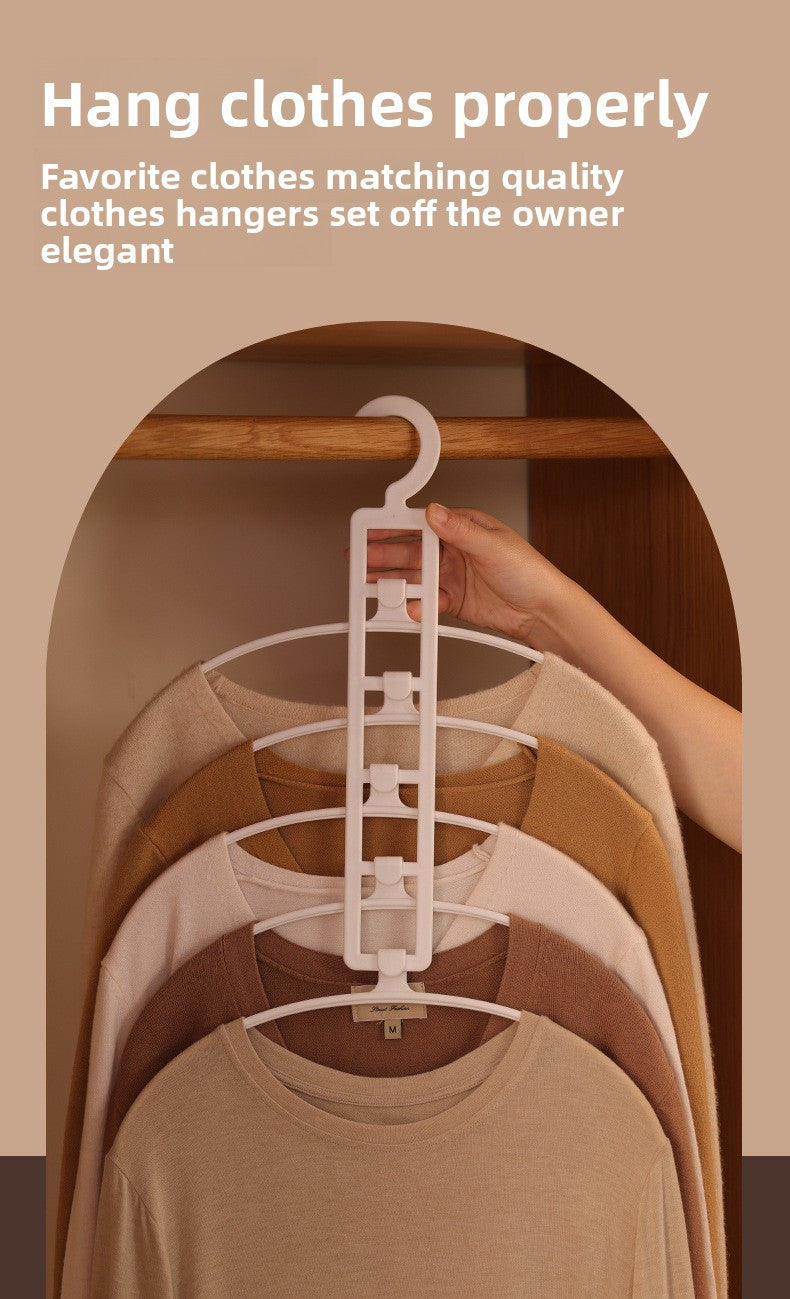 5-layer detachable hanger, multi-layer space-saving folding magic hook, thickened removable drying rack, household dormitory sto