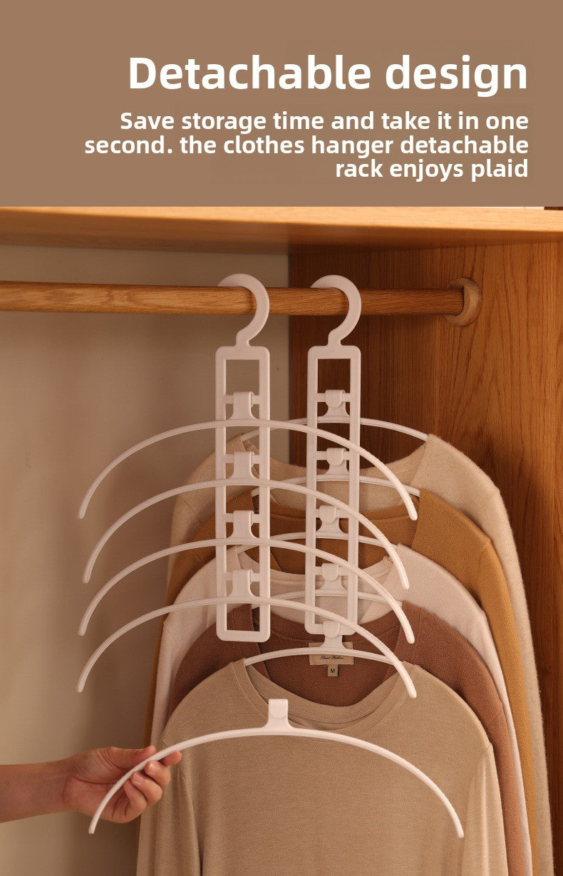 5-layer detachable hanger, multi-layer space-saving folding magic hook, thickened removable drying rack, household dormitory sto