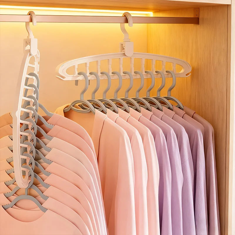 9 Hole Foldable Hanger Wardrobe Space Saving Storage Hanger For Clothes Drying Hangers Storage Organizers Rack Coat Pants Hanger