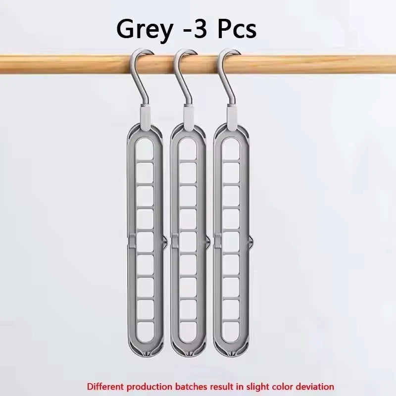 9 Hole Foldable Hanger Wardrobe Space Saving Storage Hanger For Clothes Drying Hangers Storage Organizers Rack Coat Pants Hanger