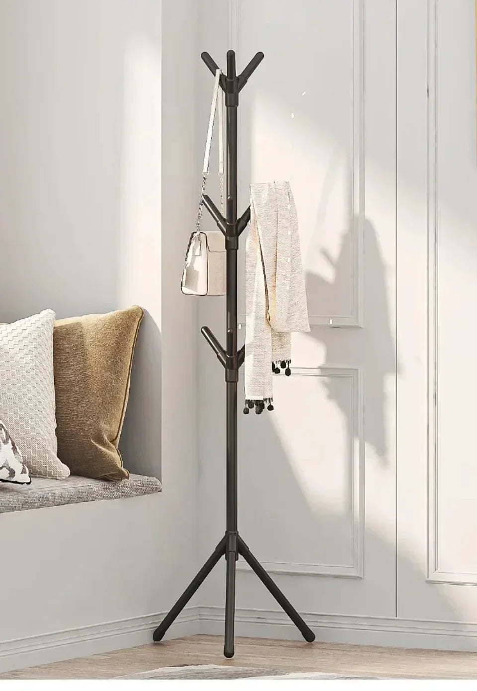 Clothes and Hats Rack Tree Branch Shape Hooks Mobile and Convenient Coat Rack for Home Living Room Hangers Clothes Rack Stand