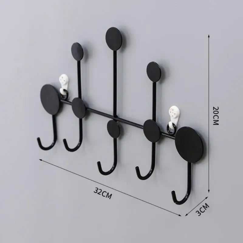 Luxury Fitting Room Coat Hooks Wall Mounted Clothes Rack Coat Rack Key Storage Holder Home Decoration Iron Wall Accessories