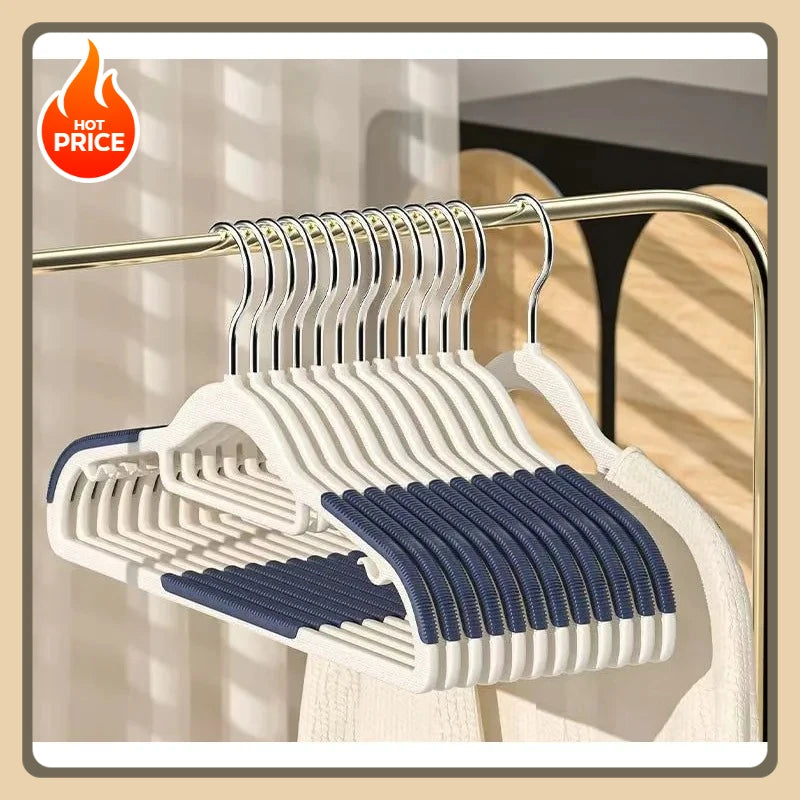 No trace dry and wet dual-use coat rack, 10 pieces, family dual card anti-slip hangers, beautiful and stylish.