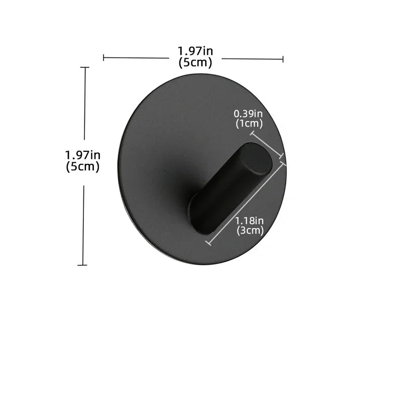 Self Adhesive Wall Hook Stainless Steel Towel Rack Bathroom Hardware Shelf Robe Hooks Hanger Shower Shelf Hanging Accessories