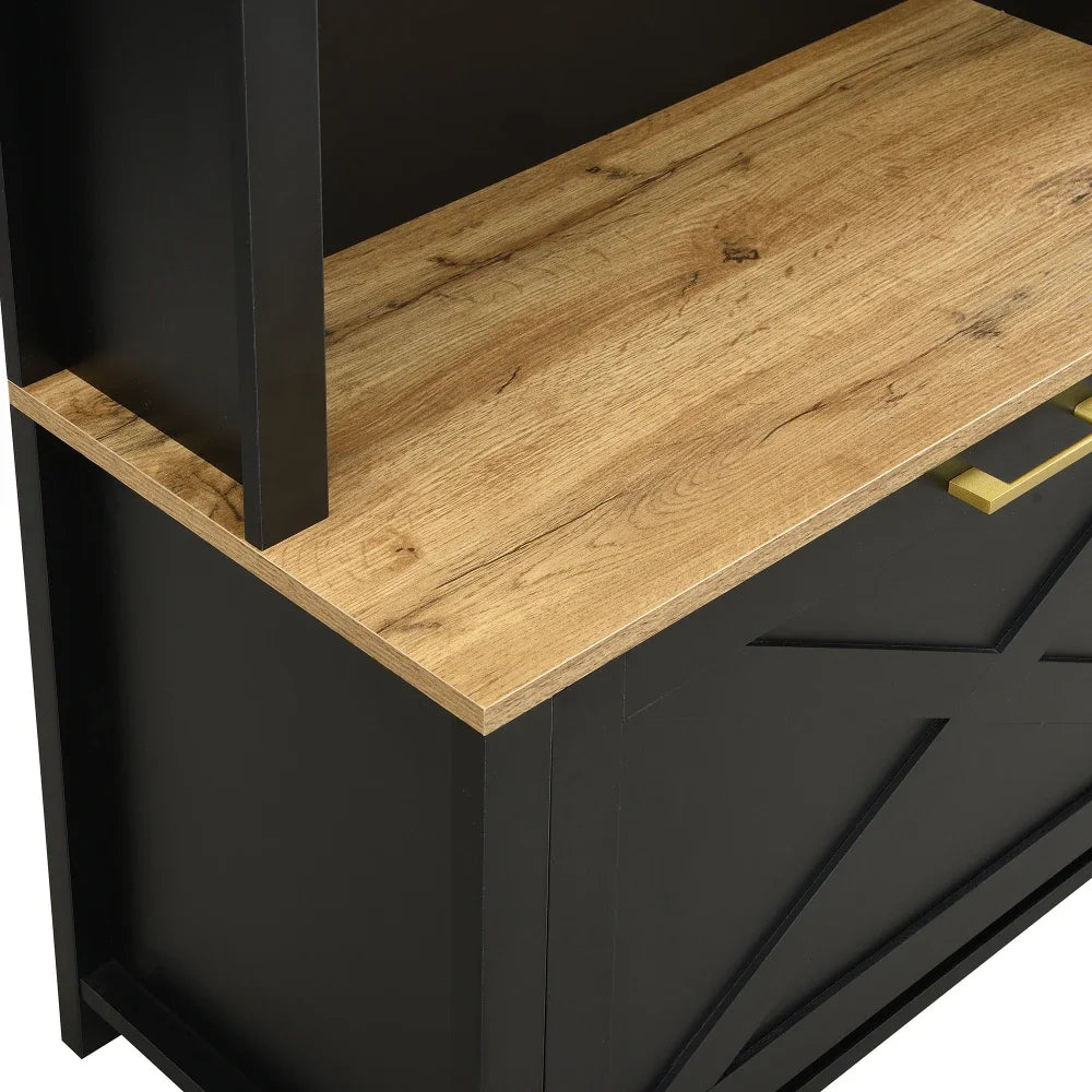 Multifunctional Modern Coat Racks Wardrobe with Shoe Rack Shelf Hooks for Entrance Hall Stable Iron Feet Convenient Storage