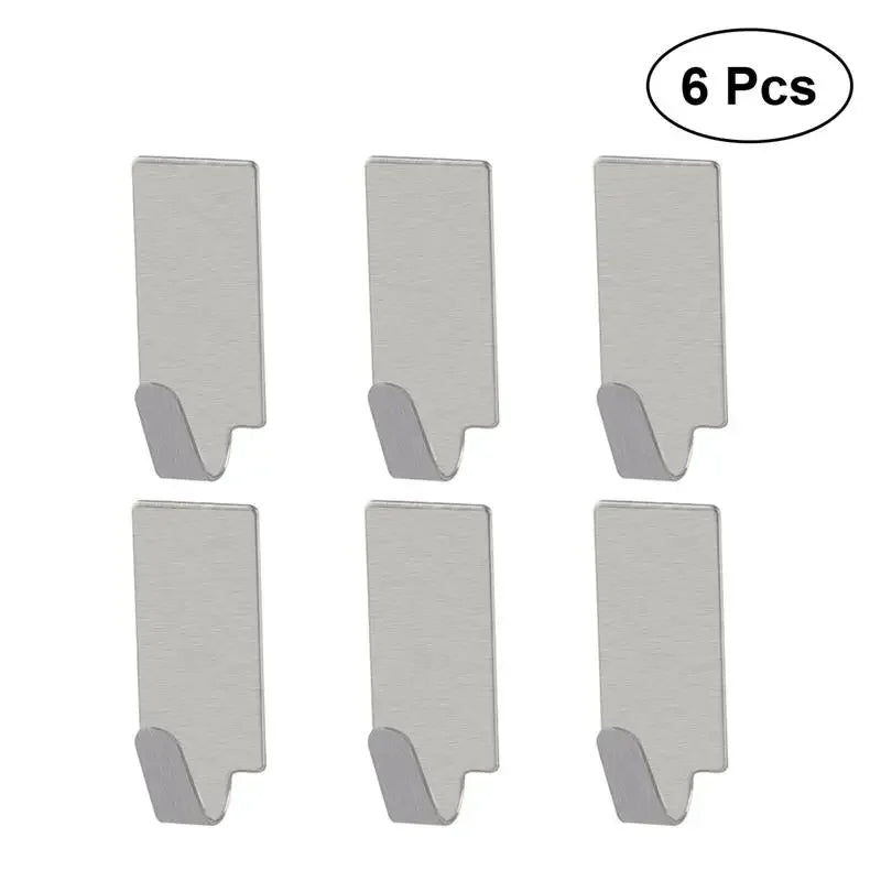 Adhesive Stainless Steel Towel Hooks Family Robe Hanging Hooks Hats Bag Family Robe Hats Bag Key Adhesive Wall Hooks