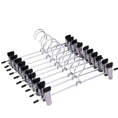 20/10/5PCs Stainless Steel Dress Hanger Pants Clip Clothes Racks Coat Clothing Skirt Clip Skirts Clip Hangers Hangers Skirt