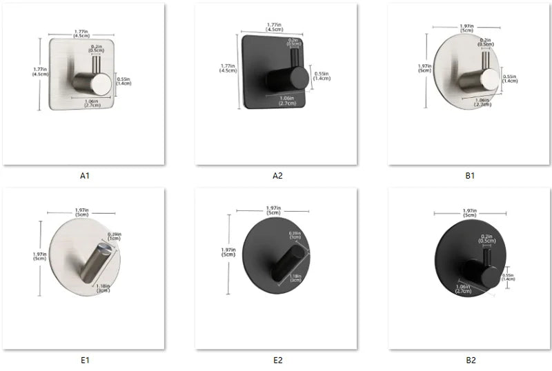 Self Adhesive Wall Hook Stainless Steel Towel Rack Bathroom Hardware Shelf Robe Hooks Hanger Shower Shelf Hanging Accessories