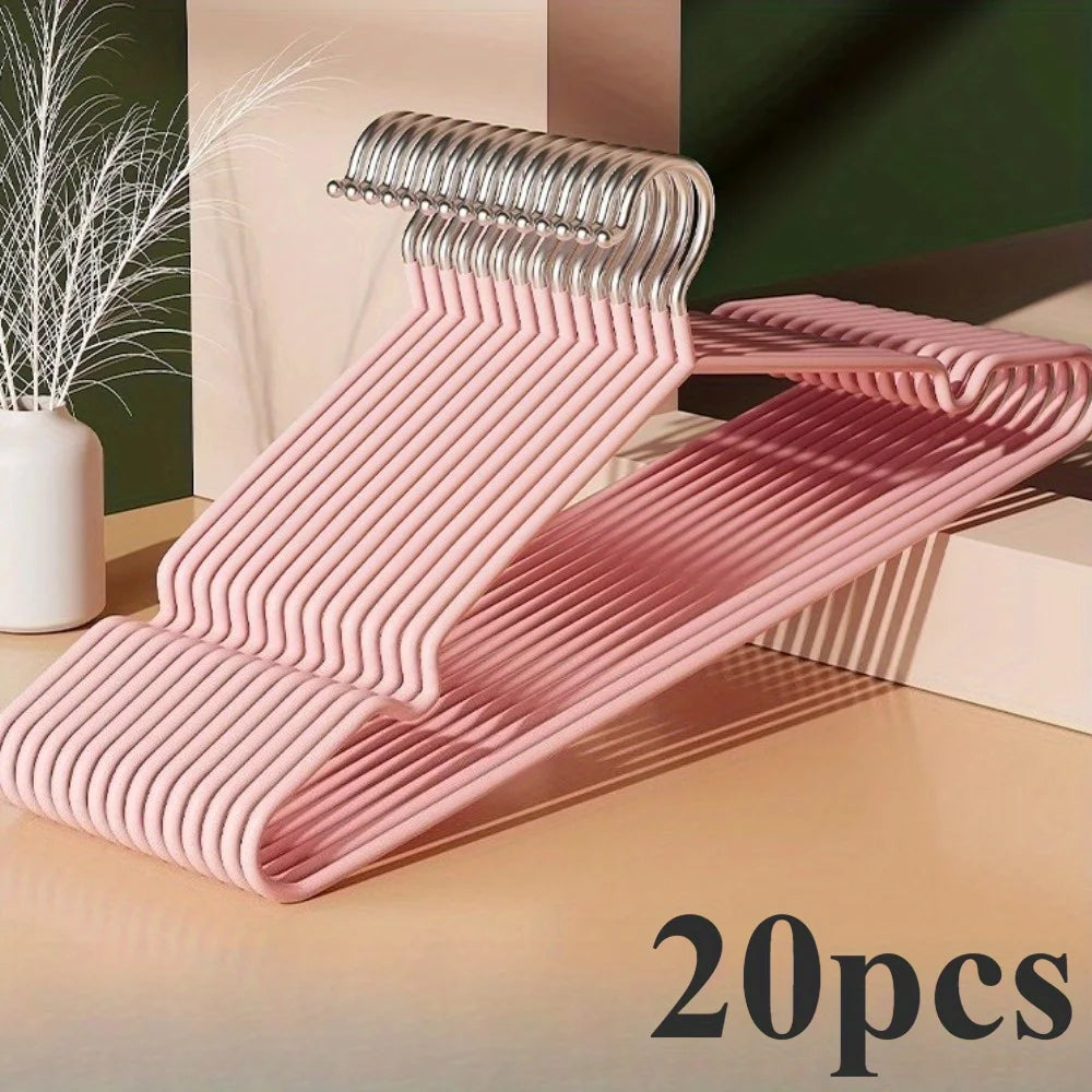 20pcs Metal Clothes Hangers, Anti-Slip Heavy Duty Space Saving Hangers for Closet Organization, Garage, Boutique & Home Use