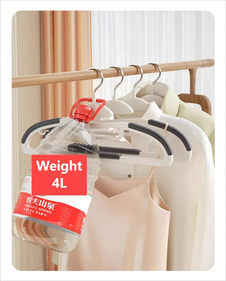 10pcs Non-Slip No Trace Hanger Coated Metal Clothes Hangers Thicken Suit Coat Shirt Jacket Hanging Hanger with Round Notches