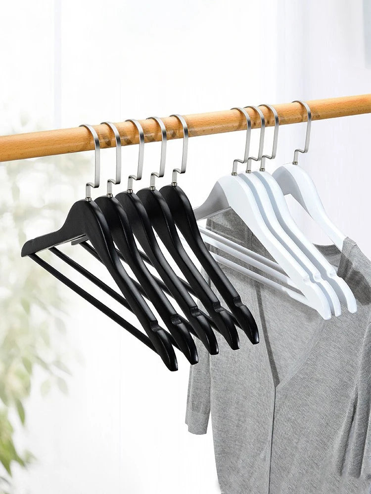 40/44CM Anti-slip Wooden Coat Hanger Suit Clothes Organizer,10PC Adult Clothes Hanger Wardrobe space-saving ﻿