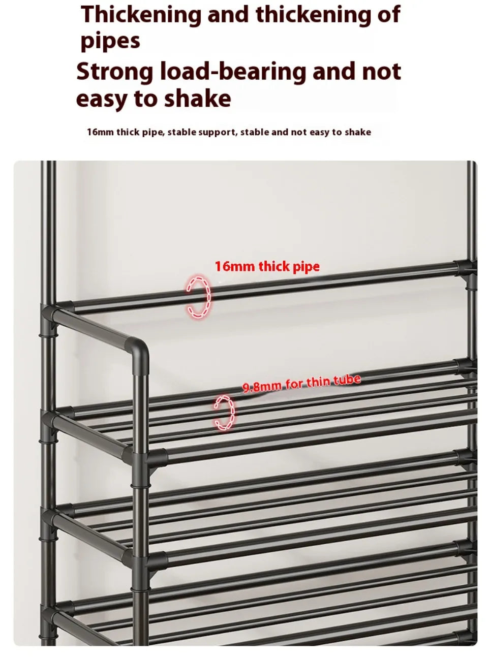 2025 Coat Shoe Rack Organizer Doorway DIY Hat And Shoes Shelf with Hooks Multipurpose Simple Metal Storage Rack Clothes Hanger