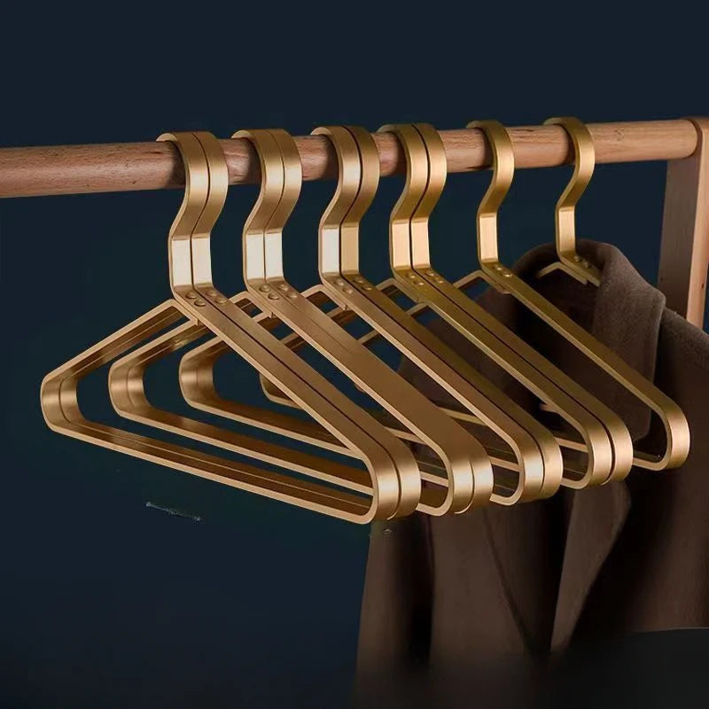 Advanced 5PC Coat Hanger Closet Suit Organizer,45CM Solid Aluminium Alloy Clothes Hangers Pant Dresse Rack,Non-slip Non-marking