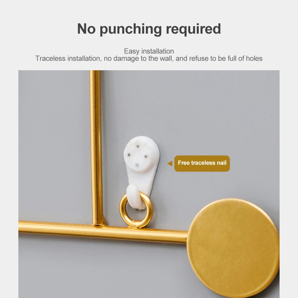 Luxury Fitting Room Coat Hooks Wall Mounted Clothes Rack Coat Rack Key Storage Holder Home Decoration Iron Wall Accessories