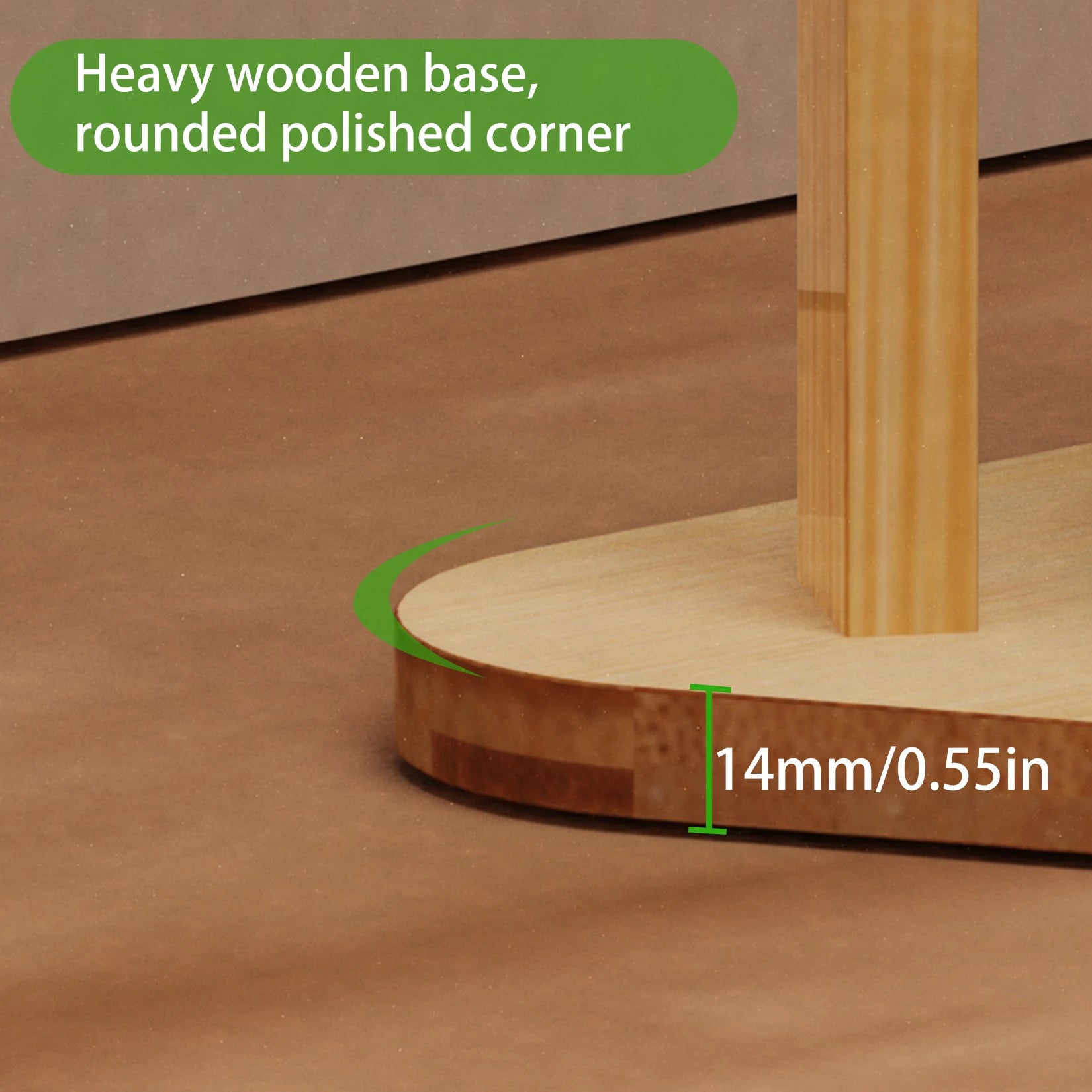 Bamboo Corner Tree Coat Rack Stand  Clothes Hanger with Hooks and Shelves