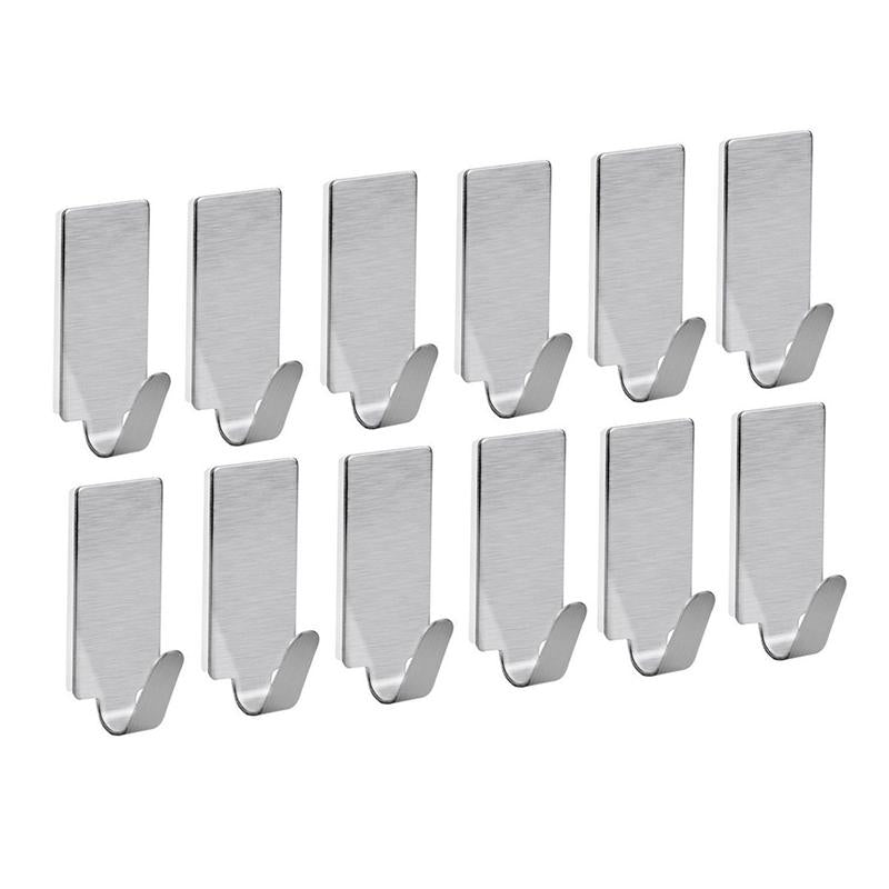 Adhesive Stainless Steel Towel Hooks Family Robe Hanging Hooks Hats Bag Family Robe Hats Bag Key Adhesive Wall Hooks