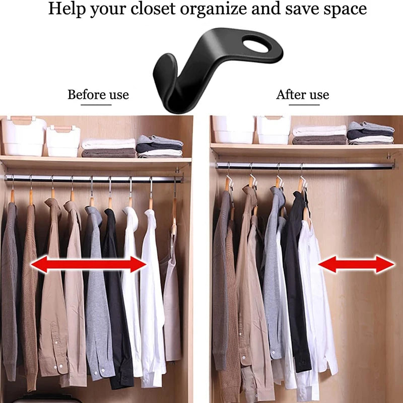 5-30PCS Wardrobe Hanger Hooks Organizer Connect Multifunction Cascading Plastic Bedroom Wardrobe Storage Space Saving Coat Hook