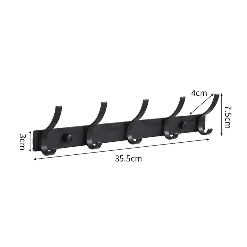 Coat Rack Wall Mount, Entryway Coat Hooks Wall Mounted,Coat, Towel And Purse(5) Easy To Use