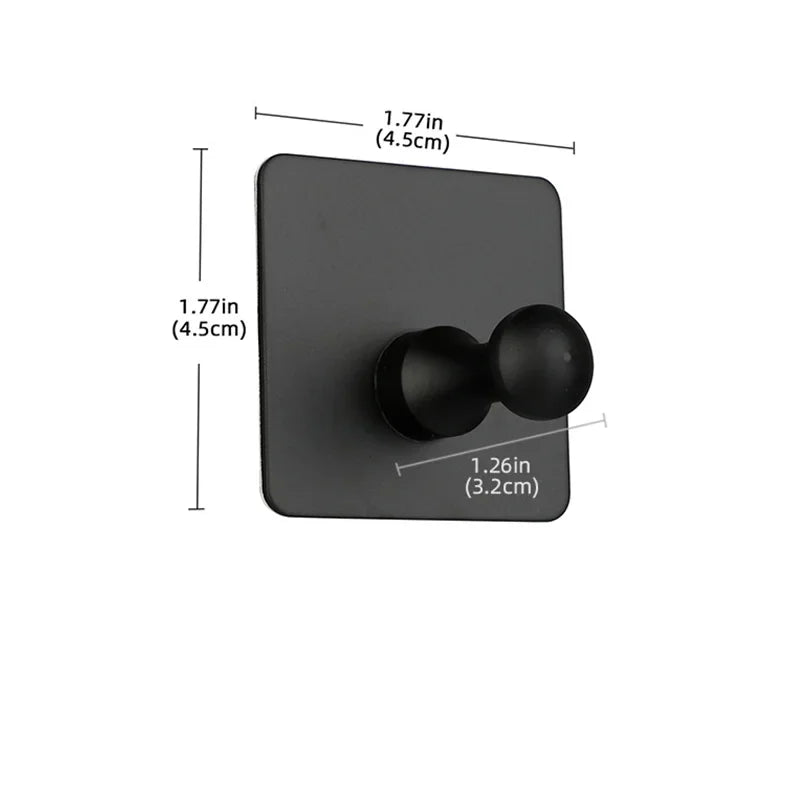 Self Adhesive Wall Hook Stainless Steel Towel Rack Bathroom Hardware Shelf Robe Hooks Hanger Shower Shelf Hanging Accessories