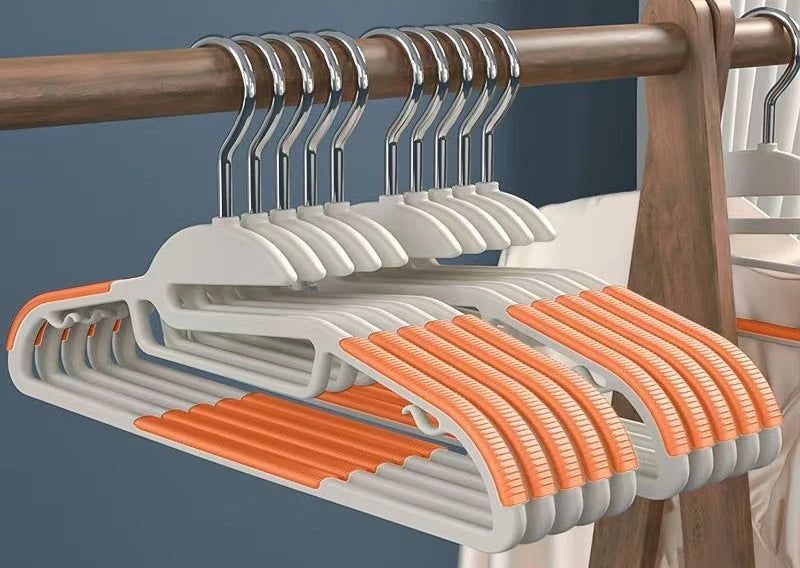 Durable 10PCS Non-Slip Clothes Hangers No Trace Home Organizer Space Saving Creative Dormitory Storage Rack