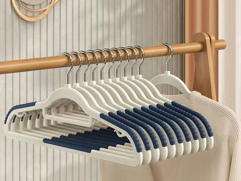 No trace dry and wet dual-use coat rack, 10 pieces, family dual card anti-slip hangers, beautiful and stylish.