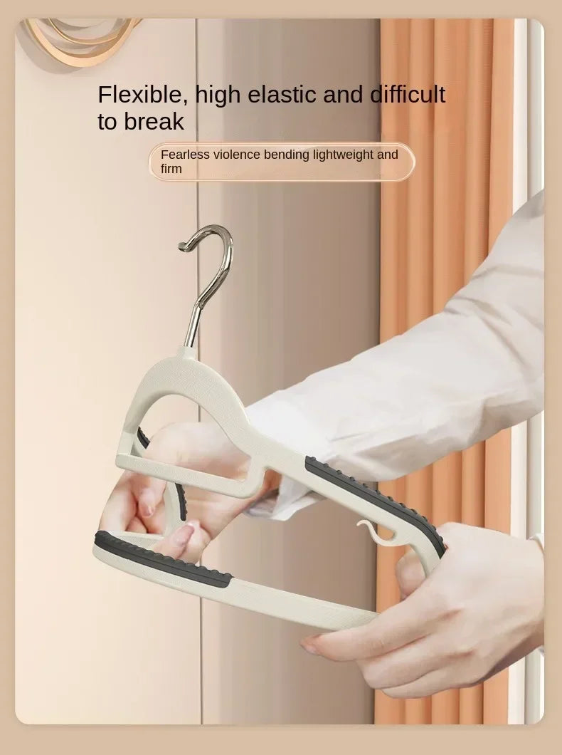 Durable 10PCS Non-Slip Clothes Hangers No Trace Home Organizer Space Saving Creative Dormitory Storage Rack