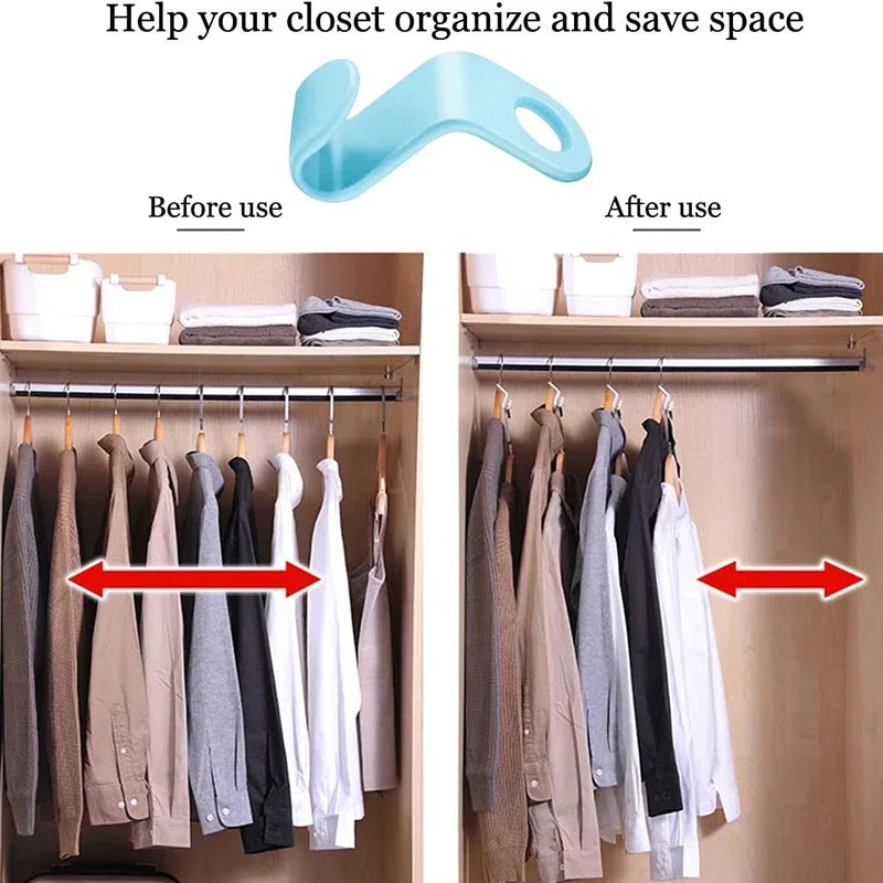5-30PCS Wardrobe Hanger Hooks Organizer Connect Multifunction Cascading Plastic Bedroom Wardrobe Storage Space Saving Coat Hook
