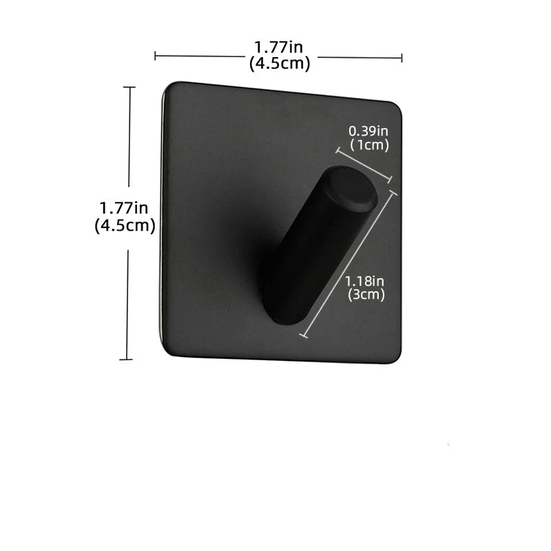 Self-adhesive Bathroom Hook Towels Rack Wall Stickers Steel Hooks For Wall Glue Adhesive Hanger Robe Shower Accessories