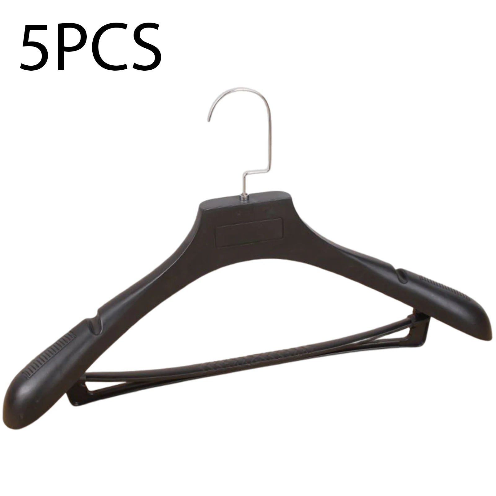 5pcs Wide Shoulder Plastic Clothing Hanger Suit Clothes Hanger Seamless Coat Drying Racks Wardrobe Room Storage Organizer