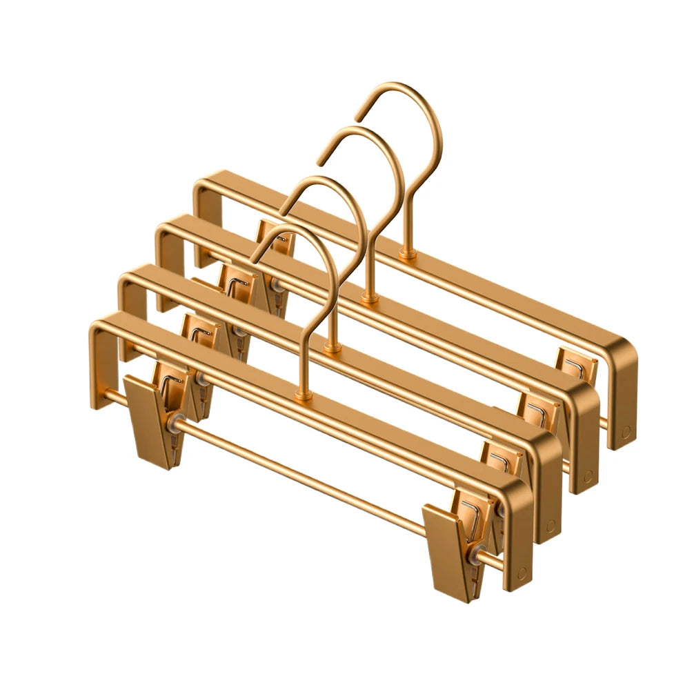 42CM Widen Metal Suit Hanger Clothes Organizer Pant Rack ,5/10PC Aluminum Alloy Coat Hanger Closet Storage space-saving,Luxury