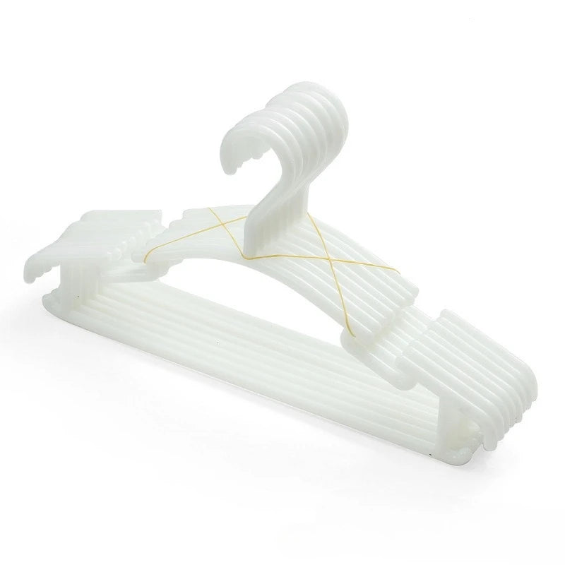 10Pcs/Set Portable Children Clothes Hanger Toddler Baby Coat Plastic Hanger Hook approx.27x14cm