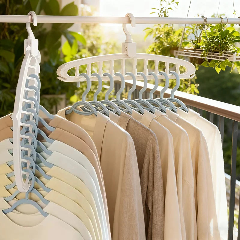9 Hole Foldable Hanger Wardrobe Space Saving Storage Hanger For Clothes Drying Hangers Storage Organizers Rack Coat Pants Hanger