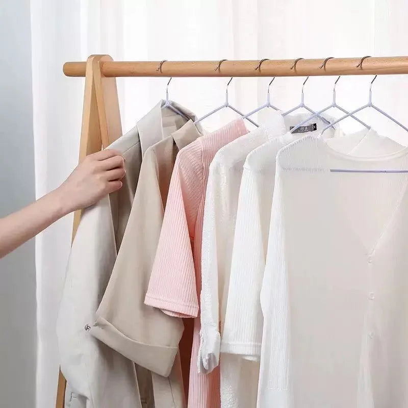 Multi Functional Anti Slip No Trace Metal Hanger for Home Bathroom Wardrobe Clothes Organizer Durable Space Saving