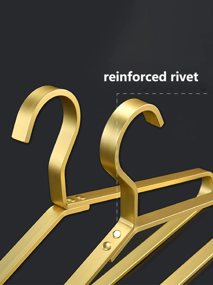 42CM Widen Metal Suit Hanger Clothes Organizer Pant Rack ,5/10PC Aluminum Alloy Coat Hanger Closet Storage space-saving,Luxury