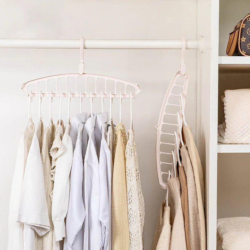 9 Hole Foldable Hanger Wardrobe Space Saving Storage Hanger For Clothes Drying Hangers Storage Organizers Rack Coat Pants Hanger