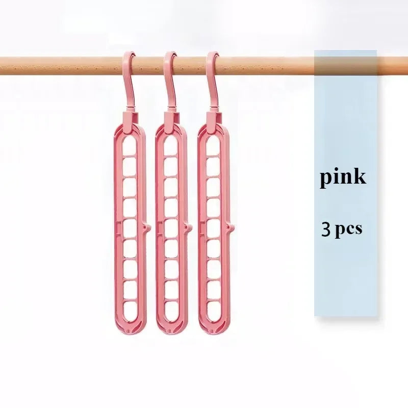 9 Hole Foldable Hanger Wardrobe Space Saving Storage Hanger For Clothes Drying Hangers Storage Organizers Rack Coat Pants Hanger