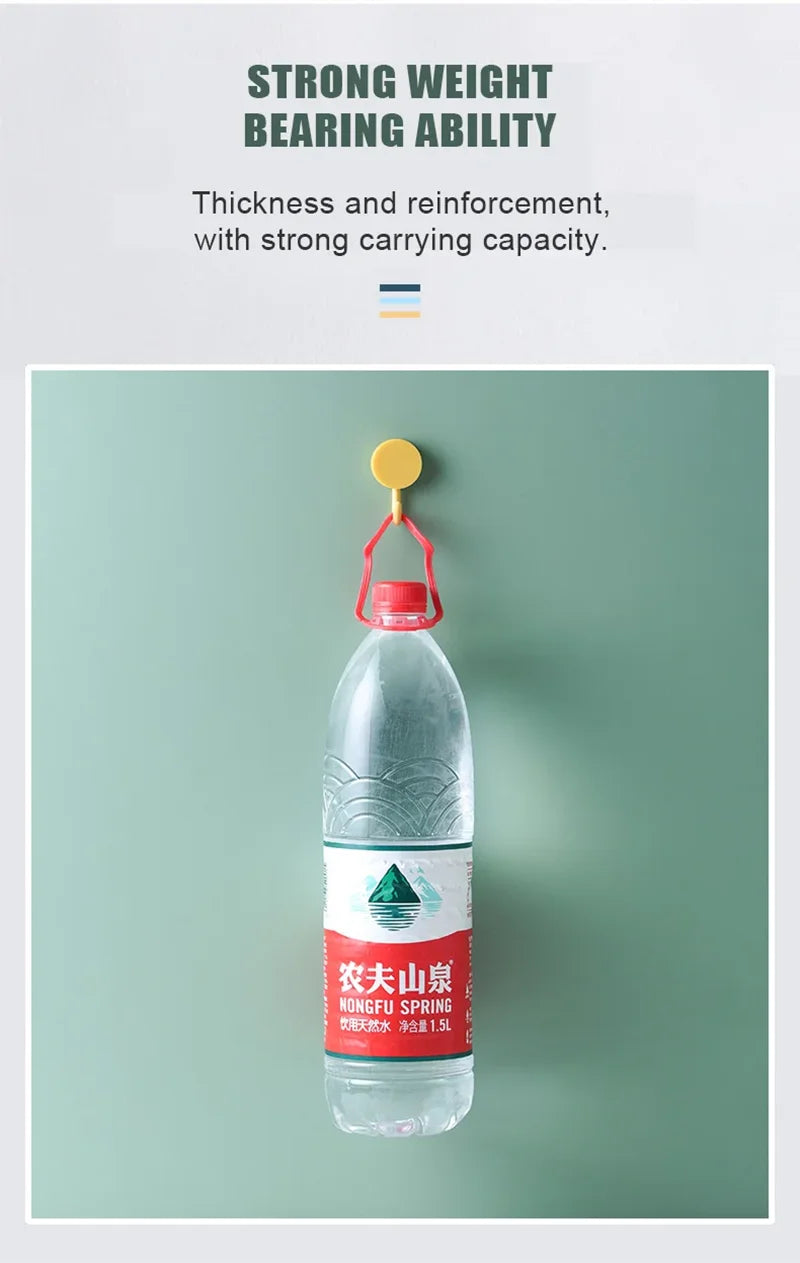 5/10PCS Self Adhesive Wall Hook Strong Without Drilling Clothes Toilet Bathroom Door Kitchen Towel Hanger Home Table Locker Hook