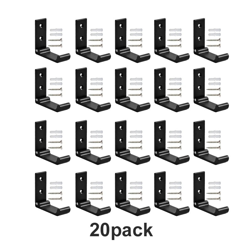 4-20Pcs Folding Coat Hooks Heavy Duty Aluminum Wall Mount Clothes Rack No Rust Invisible Wardrobe Towel Hanger Hook with Screws