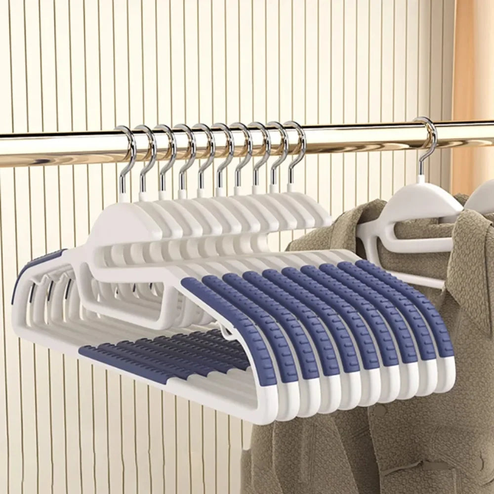 Durable 10PCS Non-Slip Clothes Hangers No Trace Home Organizer Space Saving Creative Dormitory Storage Rack