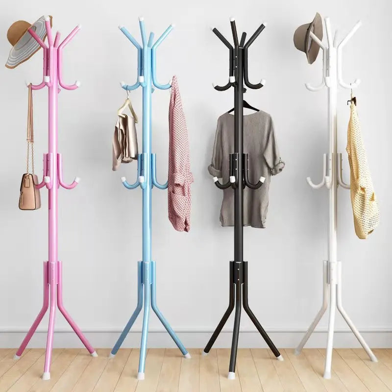 2022Standing Coat Rack Wall Entrance Shoe Rack Metal Stand for Furniture on Wheels Hanger Floor Clothes Wardrobes Clothing Shelf
