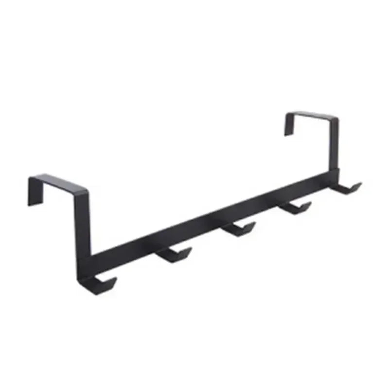 Coat Hook Rack Over the Door 5 Hooks Home Organizer Metal Hanging Rack Cloth Coat Hat Hanger Bathroom Kitchen Accessories