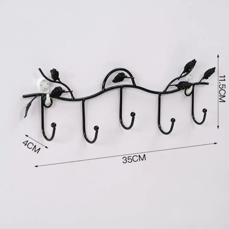 Luxury Fitting Room Coat Hooks Wall Mounted Clothes Rack Coat Rack Key Storage Holder Home Decoration Iron Wall Accessories