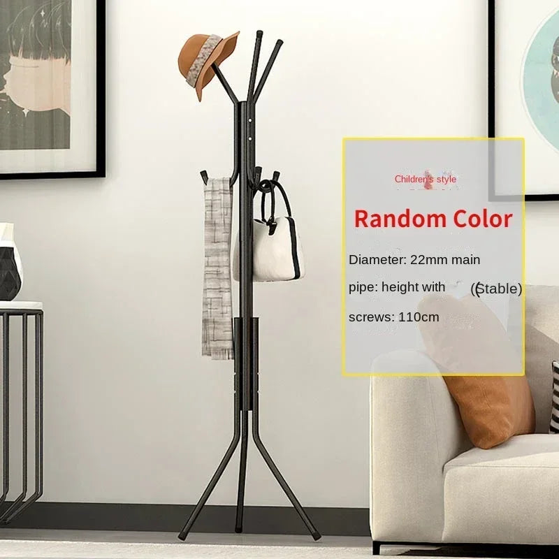 9 Hook Clothes Tree Coat Rack Metal Coat Handbag Scarf Hanger Saving Space Portable Hat Clothes Stand Bedroom Decor