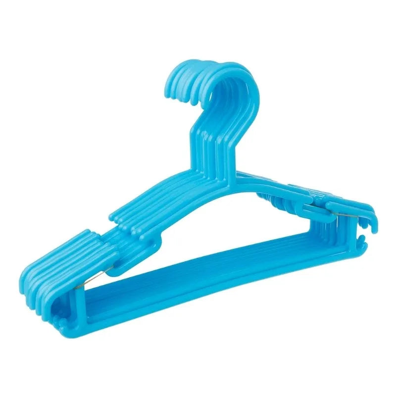 10Pcs/Set Portable Children Clothes Hanger Toddler Baby Coat Plastic Hanger Hook approx.27x14cm