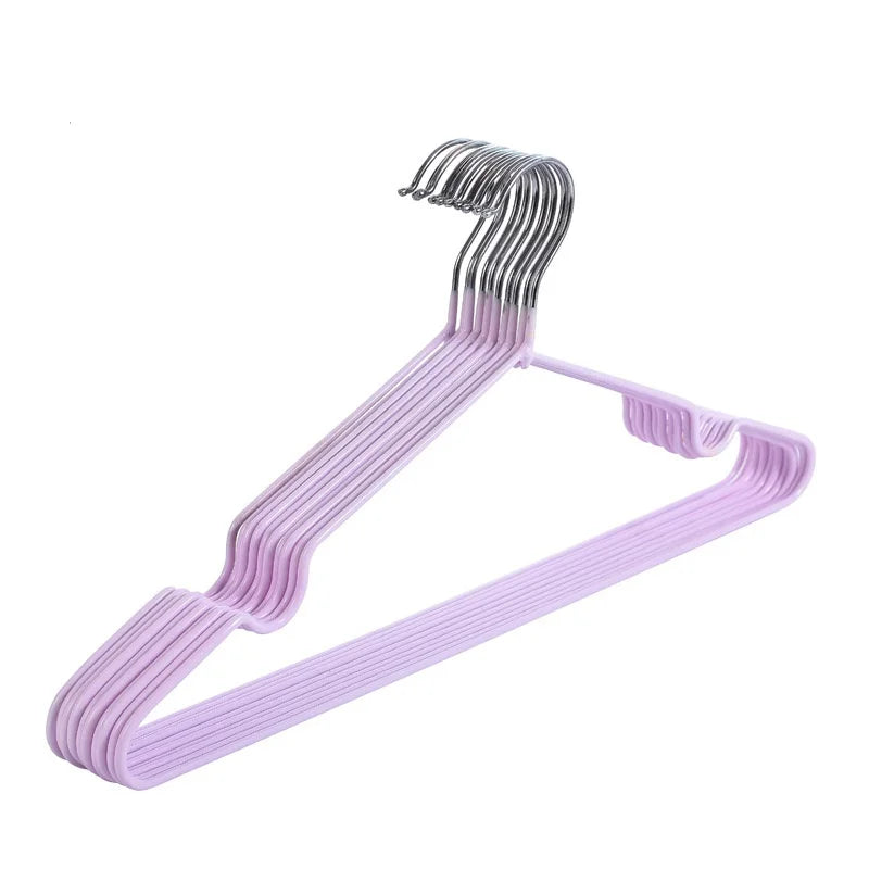 Multi Functional Anti Slip No Trace Metal Hanger for Home Bathroom Wardrobe Clothes Organizer Durable Space Saving
