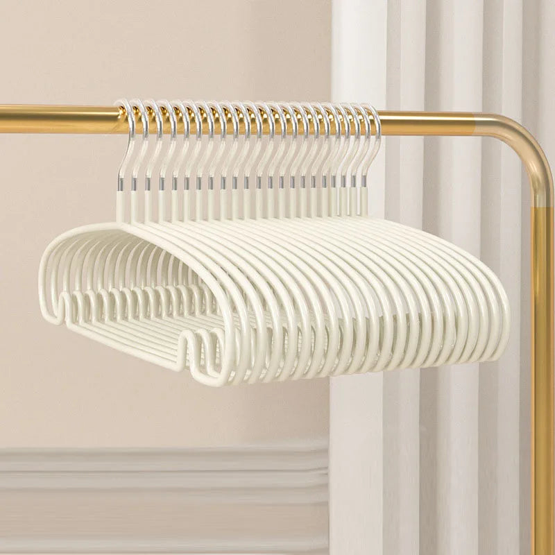 10pcs Non-Slip Coated Metal Suit Coat Hangers Heavy Duty Clothes Hangers Metal Shirt Jacket Hanger with Round Notches for Dress