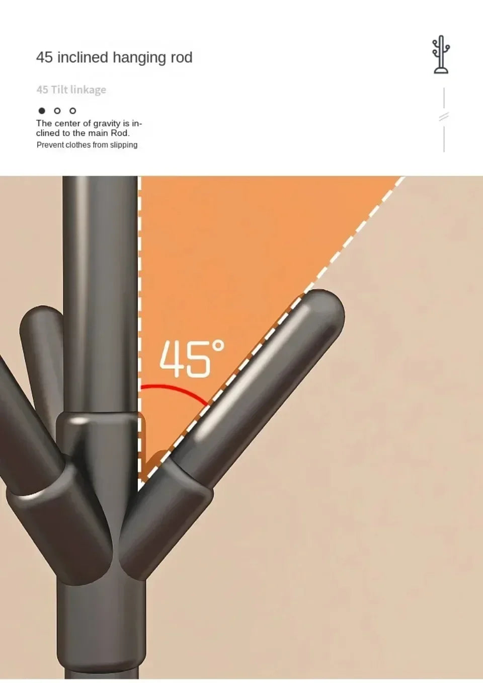 Clothes and Hats Rack Tree Branch Shape Hooks Mobile and Convenient Coat Rack for Home Living Room Hangers Clothes Rack Stand