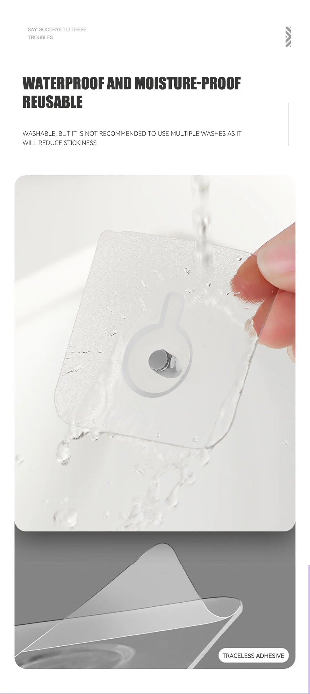 Self-adhesive Hook for Picture Super Strong Wall Hook Without Piercing Punch-free Picture Frame Holder Bathroom Kitchen Storage