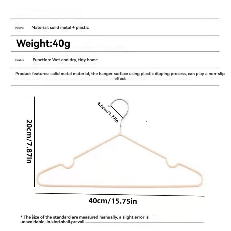 Multi Functional Anti Slip No Trace Metal Hanger for Home Bathroom Wardrobe Clothes Organizer Durable Space Saving