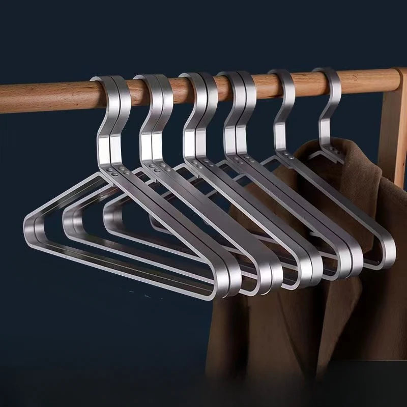 Advanced 5PC Coat Hanger Closet Suit Organizer,45CM Solid Aluminium Alloy Clothes Hangers Pant Dresse Rack,Non-slip Non-marking